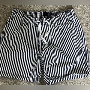 Men jogger shorts blue and white
